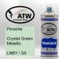 Preview: Porsche, Crystal Green Metallic, LM6Y / S5: 400ml Sprühdose, von ATW Autoteile West.